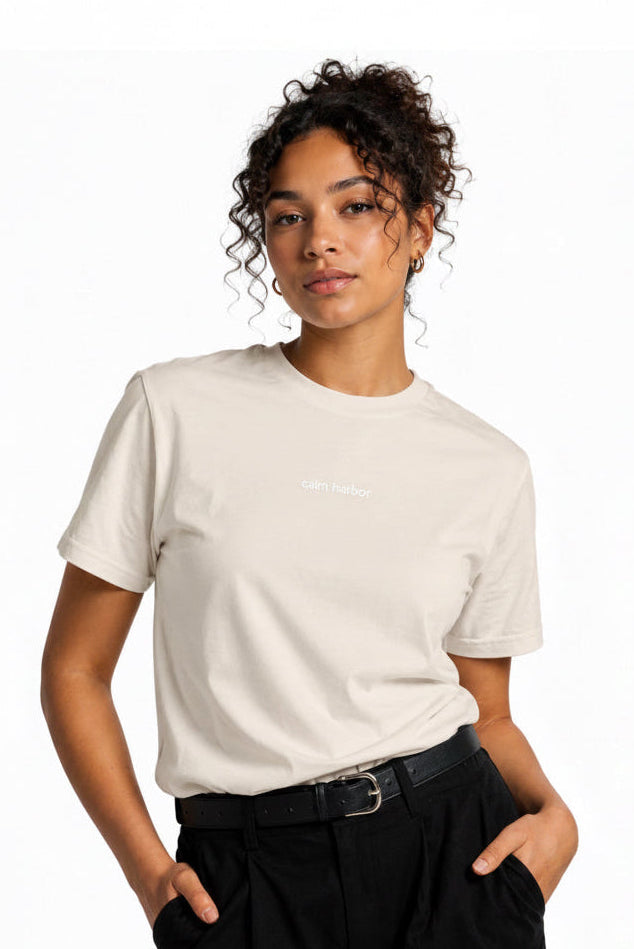 Calm Harbor Embroidered Unisex premium t-shirt